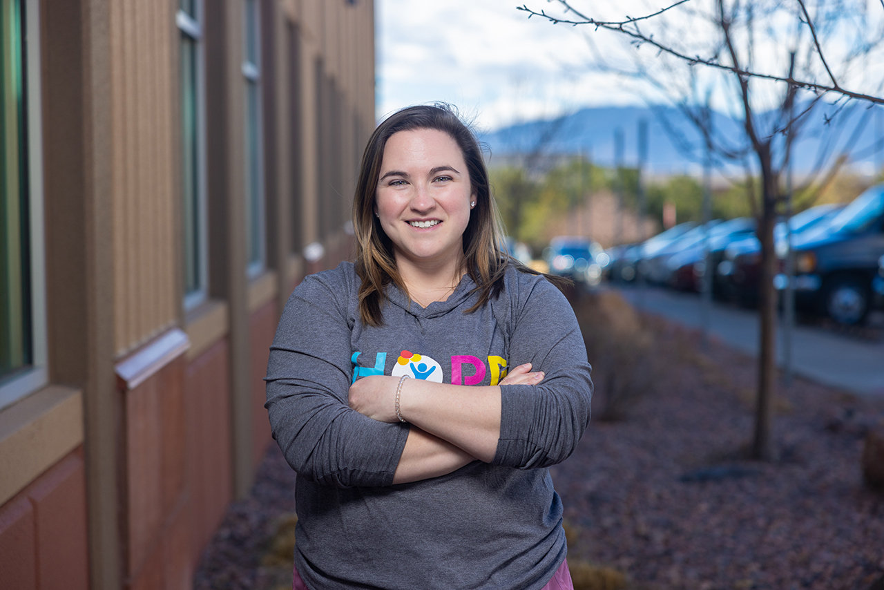 Sarah Eaton, a cardiology nurse in Children's Hospital Colorado merchandise