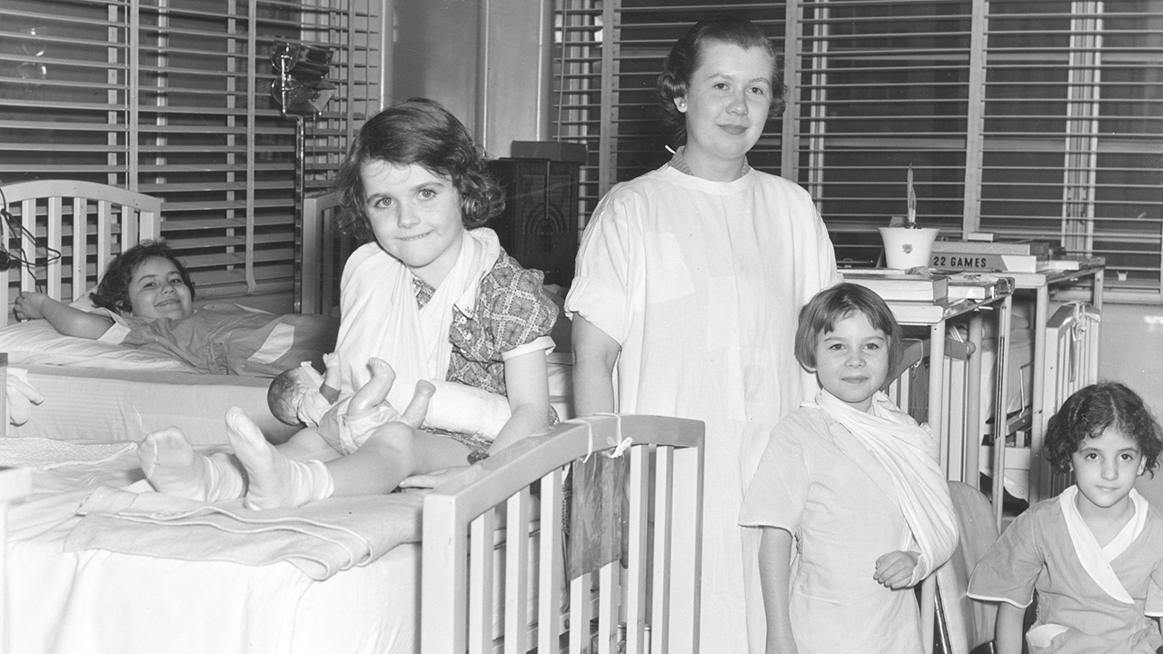 Children's hospital patients in the girls ward in 1937