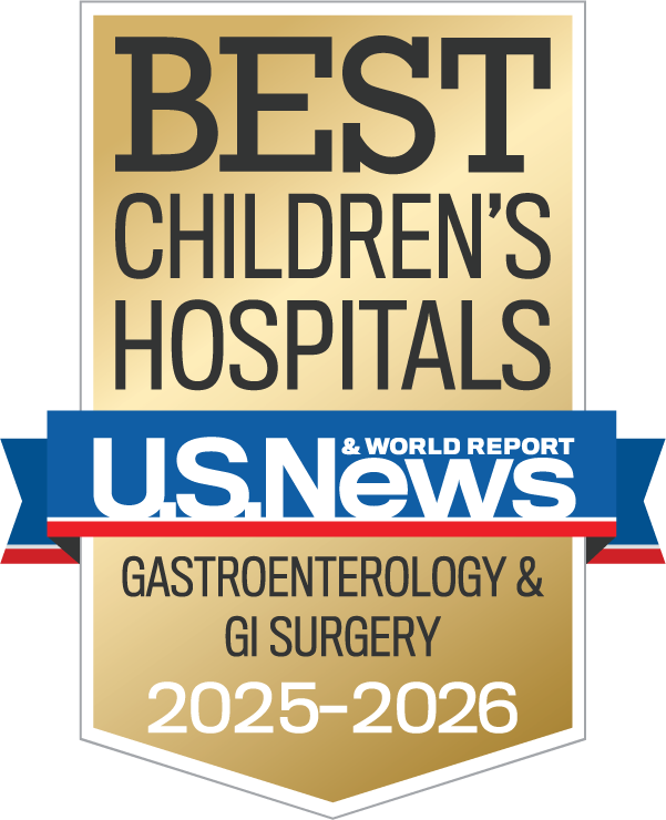 Top Children's Hospital by U.S. News and World Report Gastroenterology