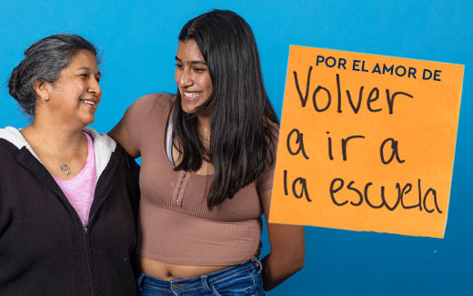 Por el amor de volver a ir a la escuela.