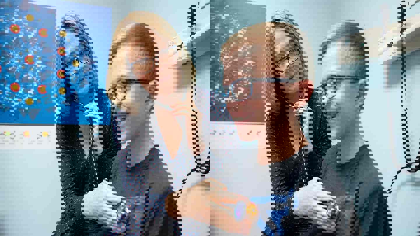 Dr. Kathryn Chatfield, a cardiac geneticist at Children’s Hospital Colorado, examines a pediatric heart patient.