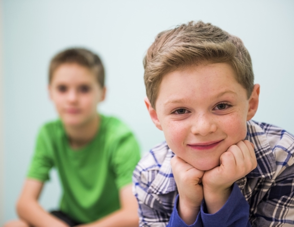 Two school-aged boys