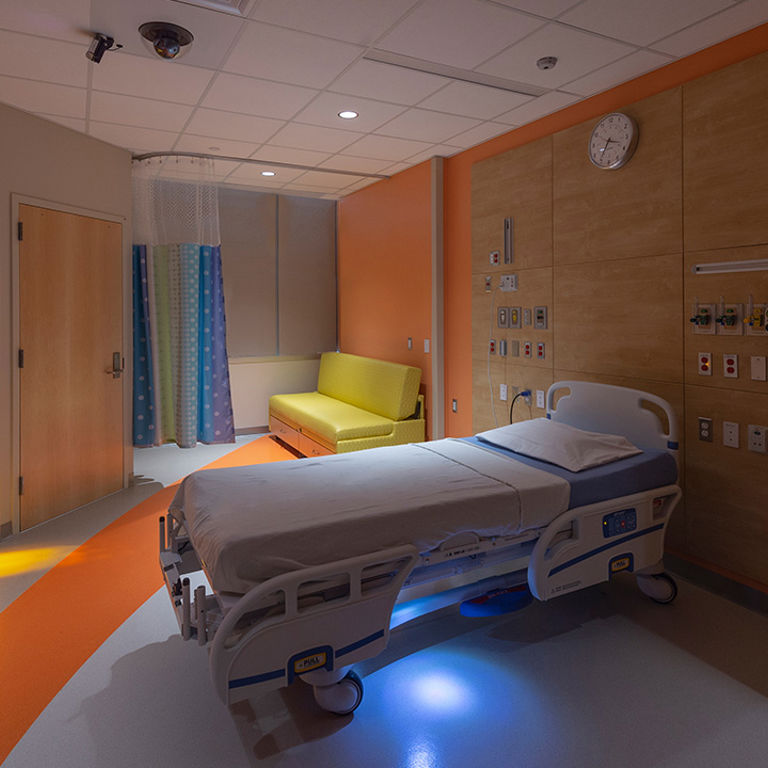 Pediatric sleep study room at Children's Hospital Colorado, Colorado Springs