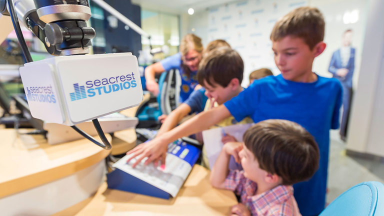 Kids playing in Children’s Colorado’s Seacrest Studios