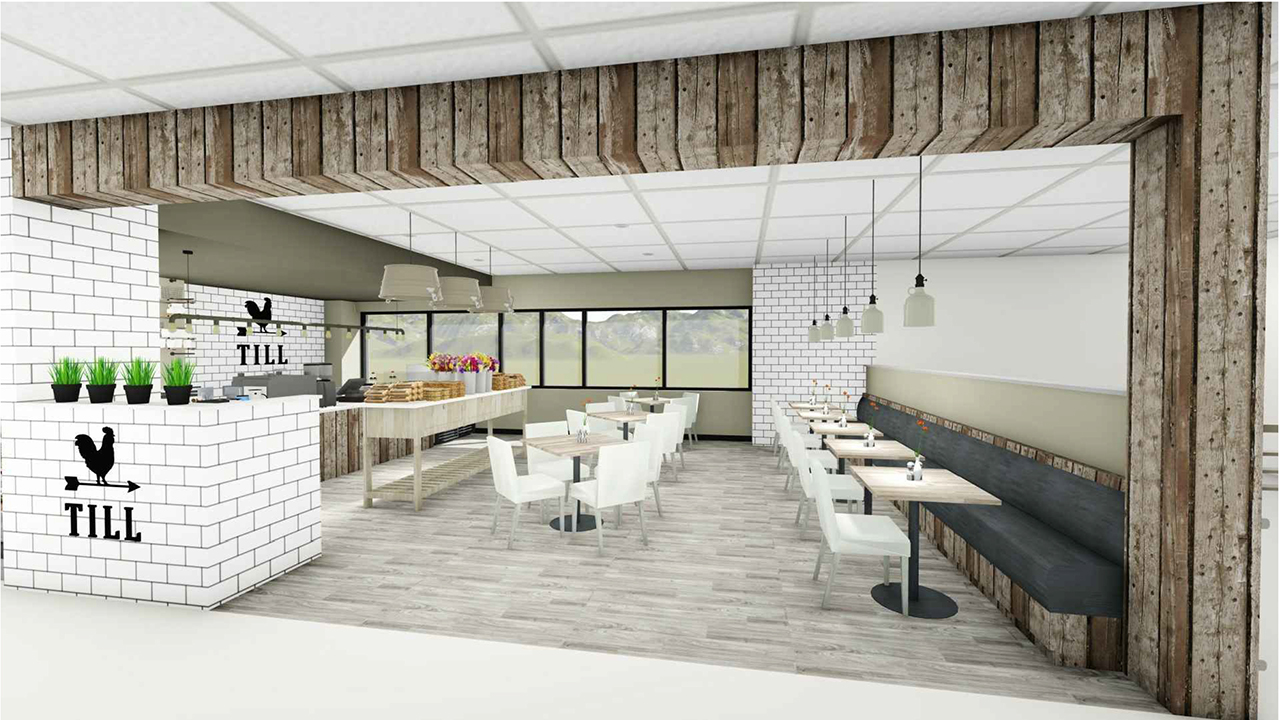 Rendering of Till Express kitchen at Children's Hospital Colorado, Colorado Springs